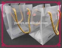 transparent clear food packing pp plastic bag with handle