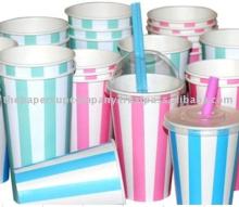 Candy Stripe  Cold   Drink  Cups