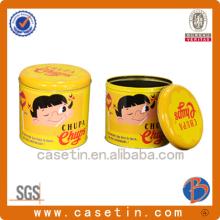 China supplier custom OEM candy round lollipop tin case