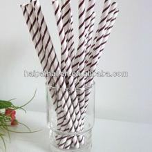 Dark Chocolate Thin Stripe  Paper   Straw s for party decoration