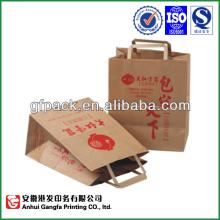 Square bottom with handle brown kraft tea bag