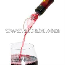 acrlic pourer. wine pourer. aerating pourer. wine stopper pourer