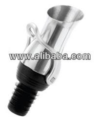 stainless steel pourer. pourer spout. wine pourer. wine stopper pourer. wine stopper