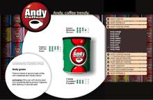 Andy coffee cans italian coffee green