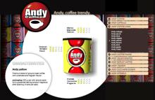 Andy coffee cans italian coffee yellow