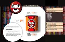 Andy coffee cans italian coffee orange