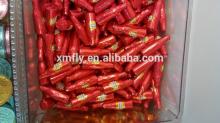 Halal Bottle Shape Milk Chocolate Candy Red Tin Foil Packaging