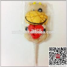 cow shaped candy marshmallow lollipop