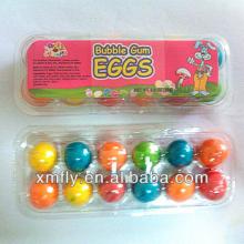 Easter egg shape center filled bubble chewing gum