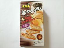 Traditional hand made black sesame flavour egg cracker