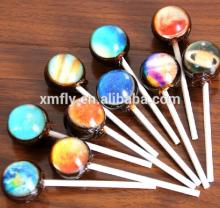 Handmade Sugar Starry Sky Rotating Round Lollipop Sticks Hard Sweet Candy