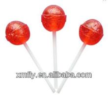 Assorted Fruit Flavours Sweet Hard Candy Round Lollipop