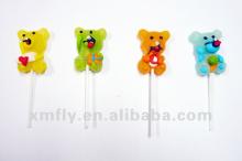 Bear shape soft jelly pops candy