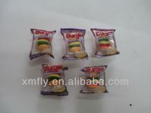 Individual polybag packing hamburger shape gelatin gummy