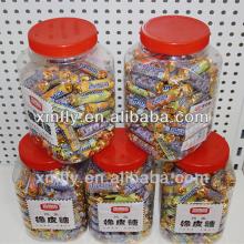 Jar packing halal roll shaped gummy candy