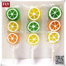 Assorted Fruits Halal pectin sweets sugar coated soft jelly candy lollpop