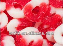 5g peach pink diamond rings shape sugar coated fruity SWEET bulk halal gummy candy ring