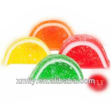 custom glucose assorted fruit Slices shaped soft jelly Candy