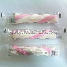 Individual Packed pink mini stick twist colored marshmallow