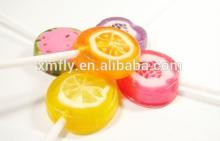 Handmade Sugar Fruit Slice Stick Lollipop Hard Sweets Candy
