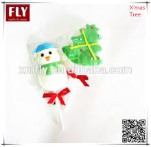 personalized Christmas decoration tree shape marshmallow lollipop