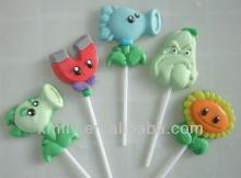 Cartoon shape gummy lollipop candy