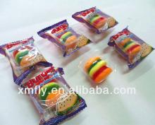 novelty  mini  bulk fruit custom individual chewing burger gummy sweet candy