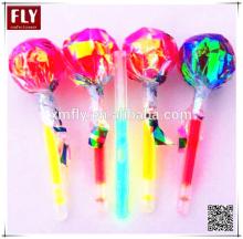 10g fruit chupa chups Swirl rainbow glow stick  candy   ball   lollipop 