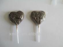 Plastic bag wrapped heart shapes  swiss   chocolate  bar