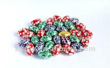 Sliver paper wrapped easter eggs shape compound chocolate candy