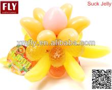 flower shaped assorted suck fruit jelly drink