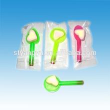 Whistle toy with heart shaped marshmallow candy