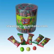 Fruit Shape Bubble Gum with Sour Powder filling