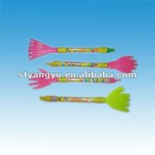 Hand Plastic Whistle with Candy Toy