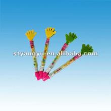 Plastic Whistle Hands Toy with Candy