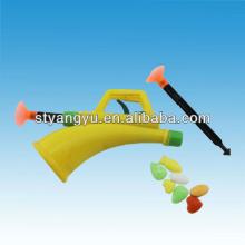 Bugle Gun toy with fruit candy inside