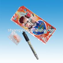 Pen and hard candy in  surprise   bag 