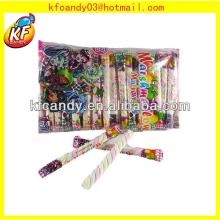 17CM Delicious sweet fruit flavored pink and white twisted marshmallow candy