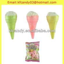 72g best selling colorful  mini  ice cream crispy  cotton   candy  cone marshmallow
