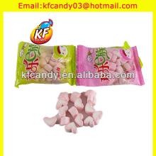 18g high quality mini sweet heart shaped pink and white marshmallow