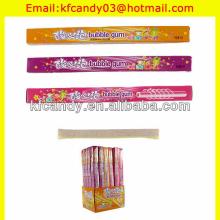 15g good flavor fruity long stick sour bubble gum candy