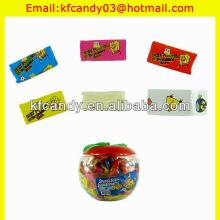 hot selling 3g cartoon sugar bubble gum with tattoo in bottle