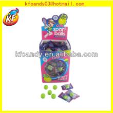 4.5G Filled fruit flavor sport balls shape filled bubble gum