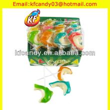 Delicious hard colorful lollipop candy animal shapes fruit flavor