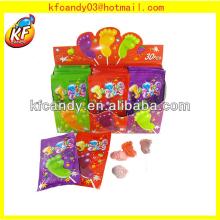 13G Good taste fruit flavor popping candy with foot lollipop for promotional