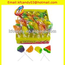 Best flavor colorful sweet hard mixed  fruit   shape   lollipop   candy  in box