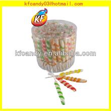 12G Good flavor mini colored sweet twist swirl lollipop candy