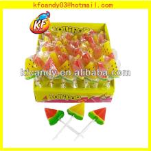 15G Good taste hard watermelon shape fruit flavor lollipop candy