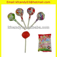 20g lollipop with bubble gum inside candy with football shaped