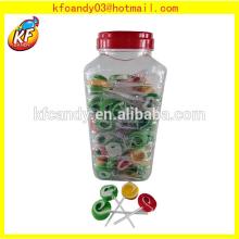 10G Sweet fruit flavor candy swirl lollipops for kids
